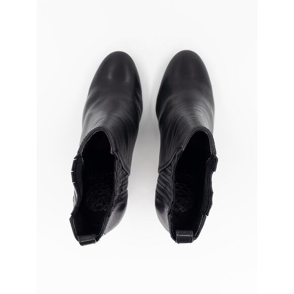 Vince Camuto Black Leather Ankle Boots Women’s 8.5 Block Heel Booties - Picture 9 of 9